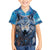 Beautiful Native American Wolf Family Matching Long Sleeve Bodycon Dress and Hawaiian Shirt Galaxy Art