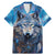 Beautiful Native American Wolf Family Matching Mermaid Dress and Hawaiian Shirt Galaxy Art