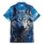 Beautiful Native American Wolf Family Matching Mermaid Dress and Hawaiian Shirt Galaxy Art