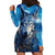 Beautiful Native American Wolf Hoodie Dress Galaxy Art