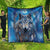 Beautiful Native American Wolf Quilt Galaxy Art