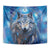 Beautiful Native American Wolf Tapestry Galaxy Art