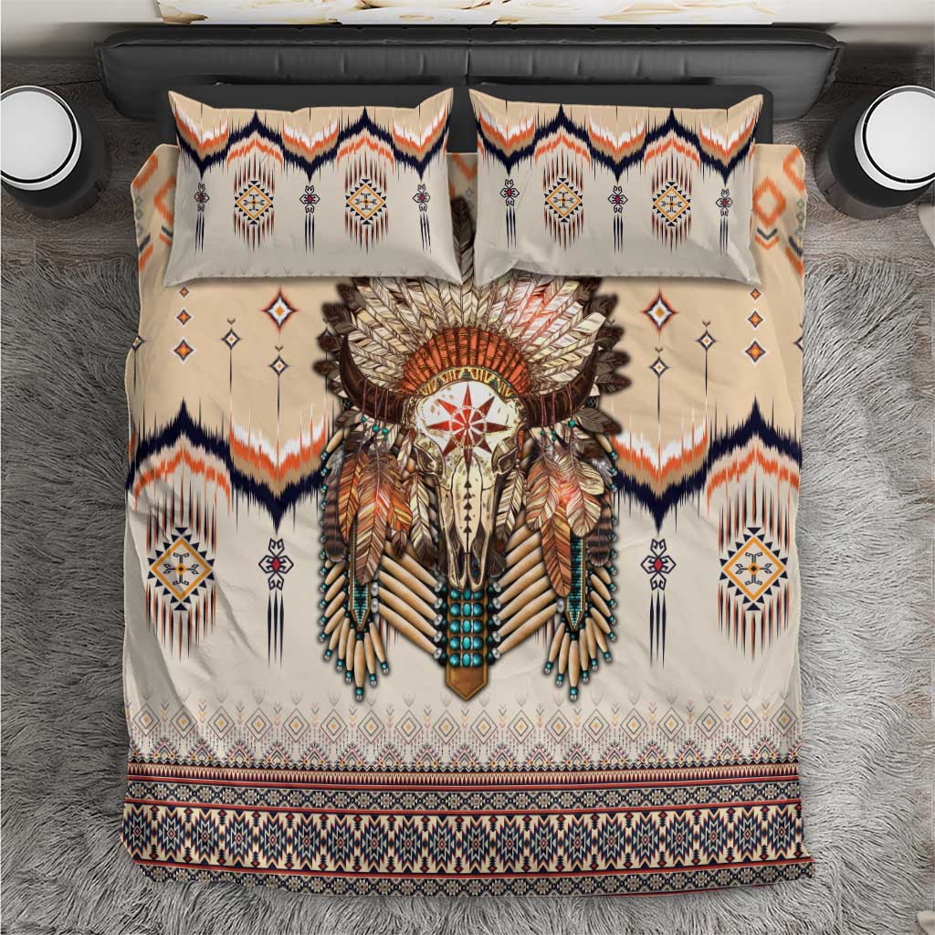 Native American Bedding Set Buffalo Skull - Wonder Print Shop