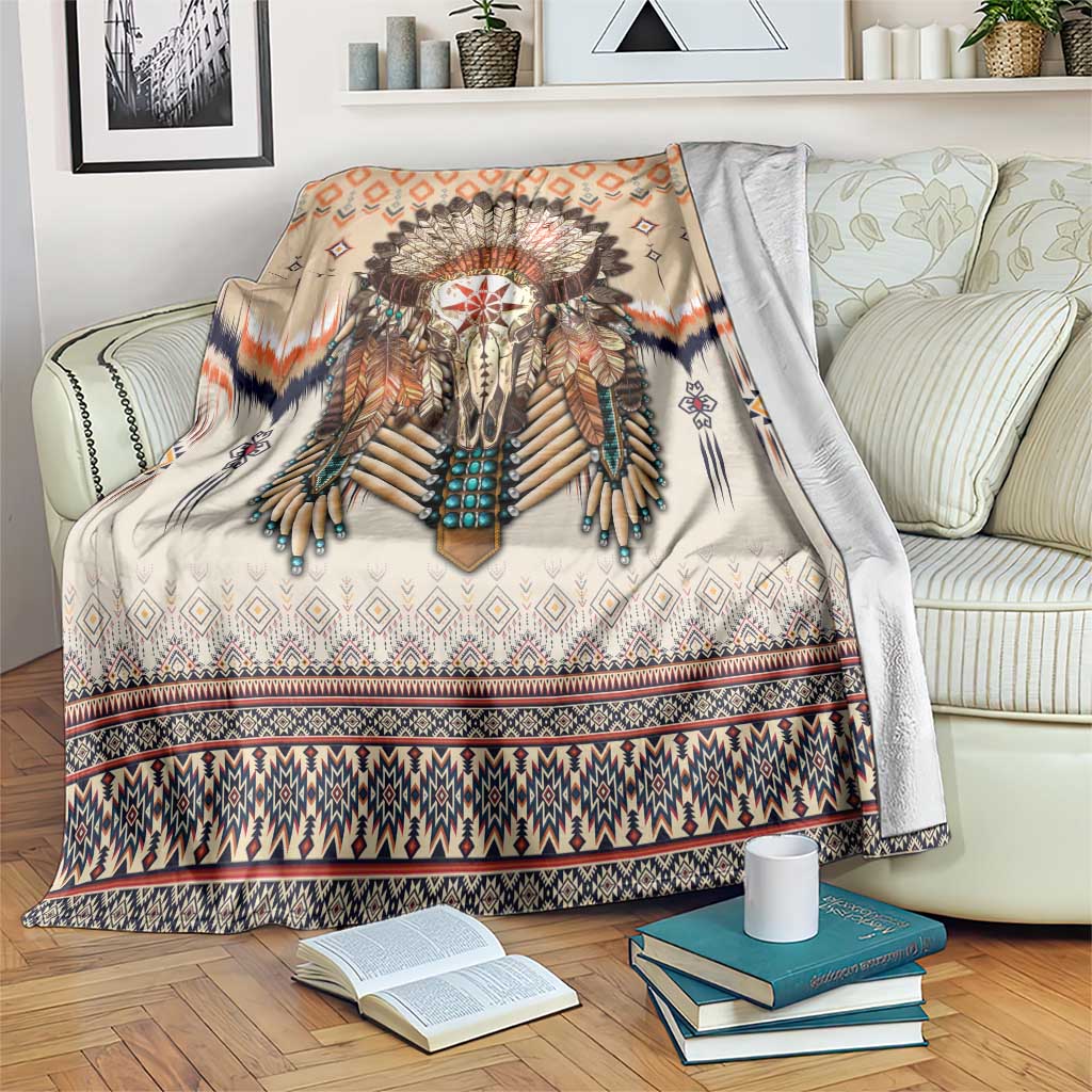 Native American Blanket Buffalo Skull