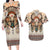 Native American Couples Matching Long Sleeve Bodycon Dress and Hawaiian Shirt Buffalo Skull