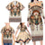 Native American Family Matching Long Sleeve Bodycon Dress and Hawaiian Shirt Buffalo Skull