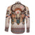 Native American Family Matching Long Sleeve Bodycon Dress and Hawaiian Shirt Buffalo Skull