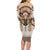 Native American Family Matching Long Sleeve Bodycon Dress and Hawaiian Shirt Buffalo Skull