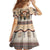 Native American Family Matching Off The Shoulder Long Sleeve Dress and Hawaiian Shirt Buffalo Skull - Wonder Print Shop