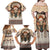 Native American Family Matching Off Shoulder Maxi Dress and Hawaiian Shirt Buffalo Skull