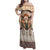 Native American Family Matching Off Shoulder Maxi Dress and Hawaiian Shirt Buffalo Skull