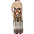 Native American Family Matching Off Shoulder Maxi Dress and Hawaiian Shirt Buffalo Skull