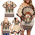 Native American Family Matching Off Shoulder Short Dress and Hawaiian Shirt Buffalo Skull - Wonder Print Shop