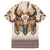 Native American Family Matching Off Shoulder Short Dress and Hawaiian Shirt Buffalo Skull - Wonder Print Shop