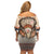 Native American Family Matching Off Shoulder Short Dress and Hawaiian Shirt Buffalo Skull - Wonder Print Shop