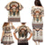 Native American Family Matching Puletasi and Hawaiian Shirt Buffalo Skull - Wonder Print Shop