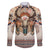 Native American Family Matching Puletasi and Hawaiian Shirt Buffalo Skull - Wonder Print Shop