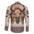 Native American Family Matching Puletasi and Hawaiian Shirt Buffalo Skull - Wonder Print Shop