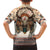 Native American Family Matching Short Sleeve Bodycon Dress and Hawaiian Shirt Buffalo Skull - Wonder Print Shop