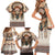 Native American Family Matching Short Sleeve Bodycon Dress and Hawaiian Shirt Buffalo Skull - Wonder Print Shop