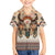 Native American Family Matching Short Sleeve Bodycon Dress and Hawaiian Shirt Buffalo Skull - Wonder Print Shop