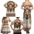 Native American Family Matching Summer Maxi Dress and Hawaiian Shirt Buffalo Skull