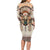 Native American Long Sleeve Bodycon Dress Buffalo Skull