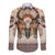 Native American Long Sleeve Button Shirt Buffalo Skull - Wonder Print Shop