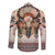 Native American Long Sleeve Button Shirt Buffalo Skull - Wonder Print Shop