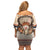 Native American Off Shoulder Short Dress Buffalo Skull - Wonder Print Shop