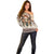 Native American Off Shoulder Sweater Buffalo Skull - Wonder Print Shop