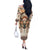 Native American Off The Shoulder Long Sleeve Dress Buffalo Skull