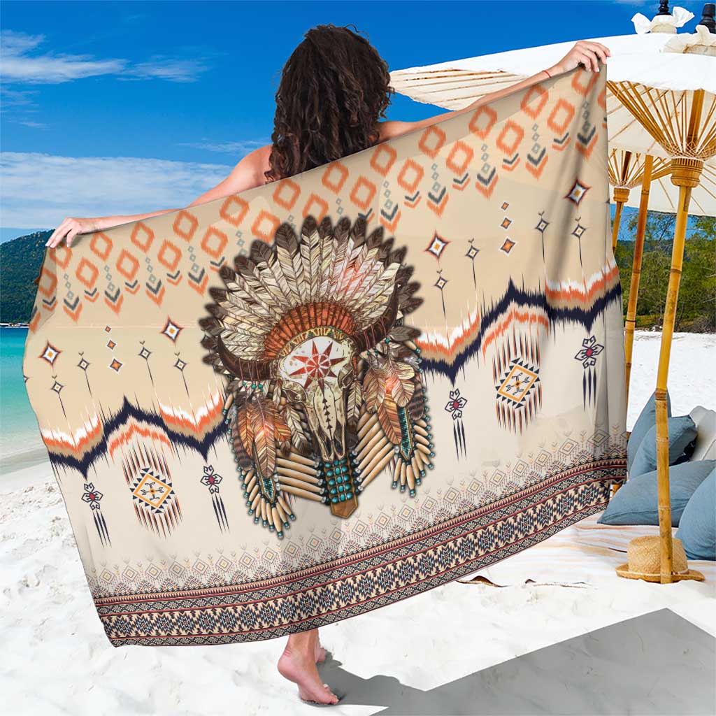 Native American Sarong Buffalo Skull - Wonder Print Shop