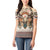 Native American Women Polo Shirt Buffalo Skull