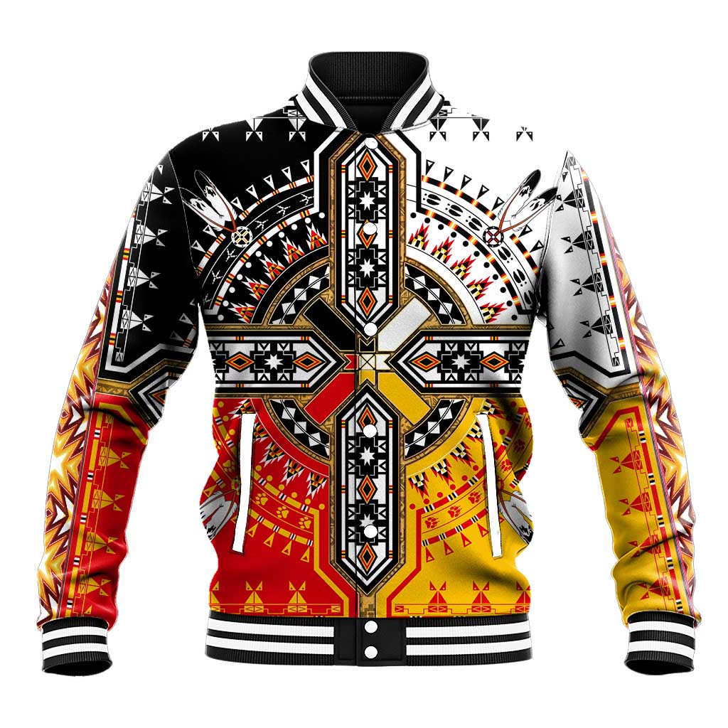 Four Directions Native American Baseball Jacket - Wonder Print Shop