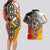 Four Directions Native American Couples Matching Long Sleeve Bodycon Dress and Hawaiian Shirt