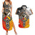 Four Directions Native American Couples Matching Summer Maxi Dress and Hawaiian Shirt