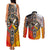 Four Directions Native American Couples Matching Tank Maxi Dress and Long Sleeve Button Shirt