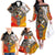 Four Directions Native American Family Matching Off The Shoulder Long Sleeve Dress and Hawaiian Shirt