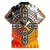 Four Directions Native American Family Matching Off The Shoulder Long Sleeve Dress and Hawaiian Shirt