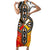 Four Directions Native American Family Matching Short Sleeve Bodycon Dress and Hawaiian Shirt - Wonder Print Shop