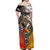 Four Directions Native American Off Shoulder Maxi Dress