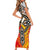 Four Directions Native American Short Sleeve Bodycon Dress - Wonder Print Shop