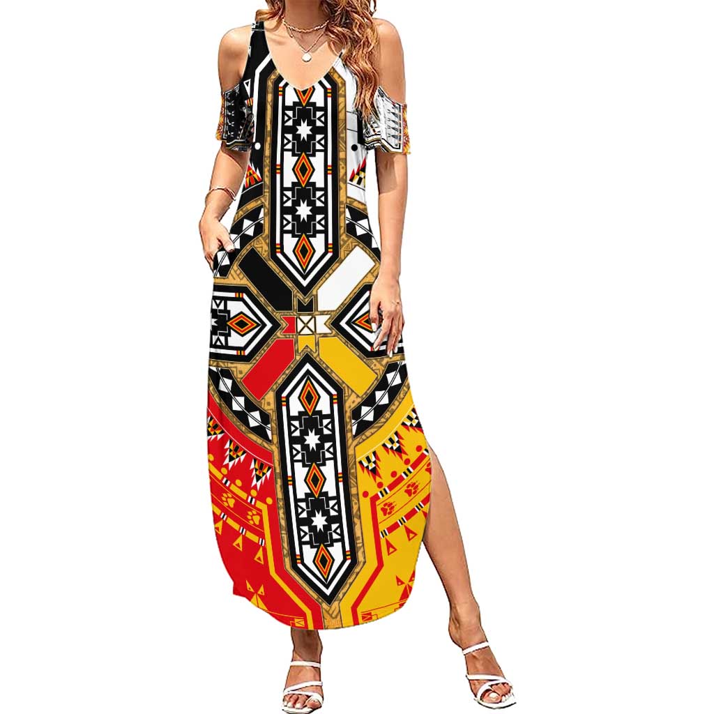 Four Directions Native American Summer Maxi Dress