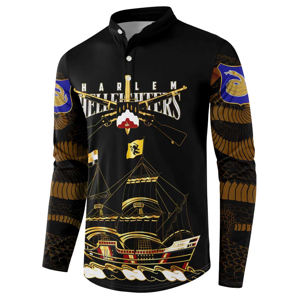 Harlem Hellfighters—First To Fight, First To Lead Button Sweatshirt - Wonder Print Shop