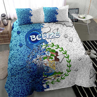 The Deep Heart Of Belize Bedding Set Belize Abstract Heritage Ocean Blue Splash Art - Wonder Print Shop