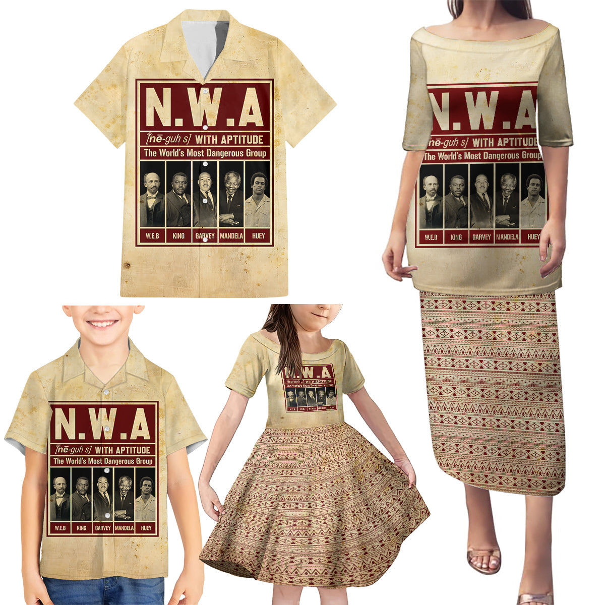 The World's Most Dangerous Group Family Matching Puletasi and Hawaiian Shirt - Wonder Print Shop