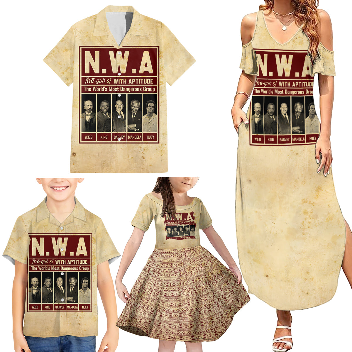 The World's Most Dangerous Group Family Matching Summer Maxi Dress and Hawaiian Shirt - Wonder Print Shop