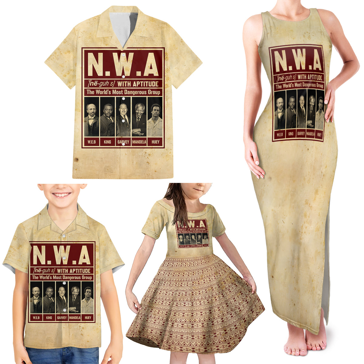 The World's Most Dangerous Group Family Matching Tank Maxi Dress and Hawaiian Shirt - Wonder Print Shop