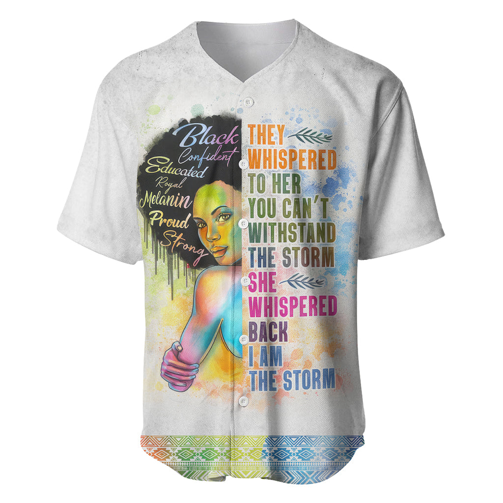 Black Girl I Am The Storm Baseball Jersey African American Women - Wonder Print Shop